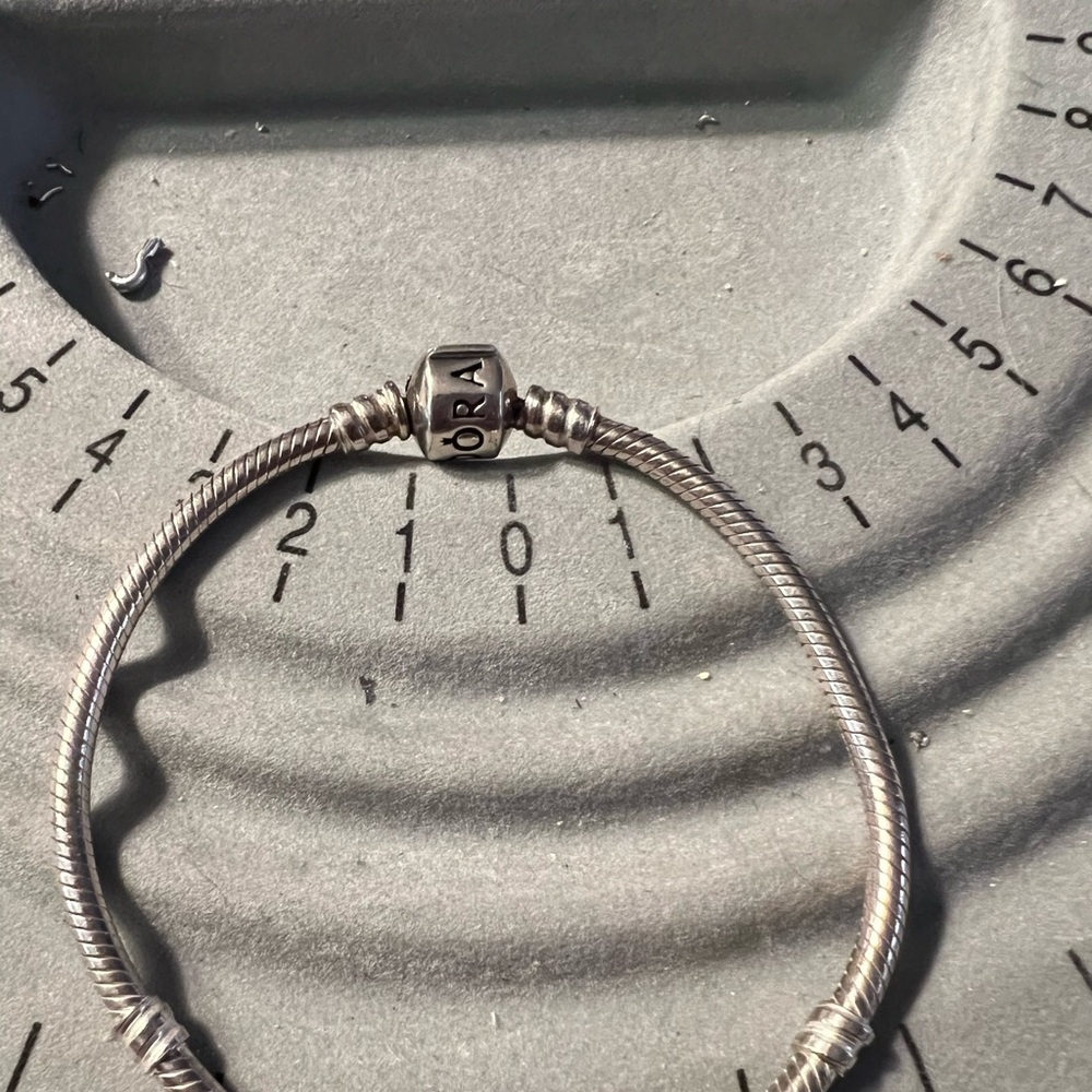 Pandora Silver Snake Chain Charm Bracelet